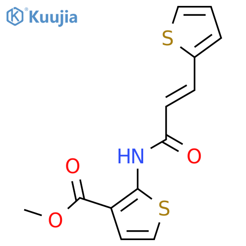 methyl 2-[(2E)-3-(thiophen-2-yl)prop-2-enamido]thiophene-3-carboxylate structure