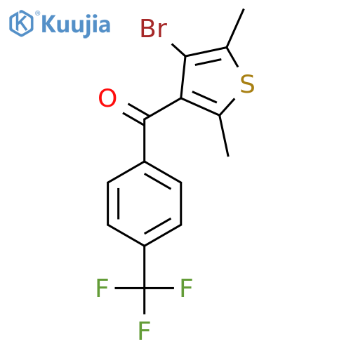 (4-Bromo-2,5-dimethylthiophen-3-YL)-(4-trifluoromethylphenyl)-methanone structure