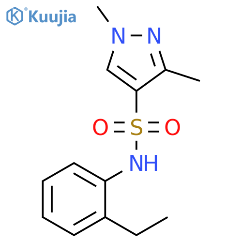 N-(2-ethylphenyl)-1,3-dimethyl-1H-pyrazole-4-sulfonamide structure