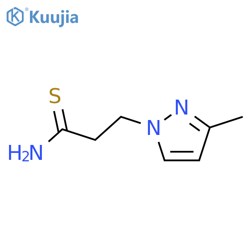 3-(3-methyl-1H-pyrazol-1-yl)propanethioamide structure