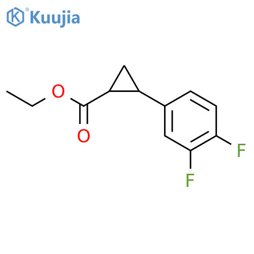 (1R,2R)-trans-Ethyl 2-(3,4-difluorophenyl)cyclopropanecarboxylate structure