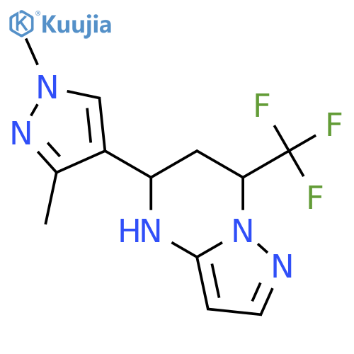 1,3-dimethyl-4-7-(trifluoromethyl)-4H,5H,6H,7H-pyrazolo1,5-apyrimidin-5-yl-1H-pyrazole structure
