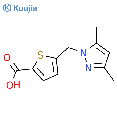 5-(3,5-Dimethyl-pyrazol-1-ylmethyl)-thiophene-2-carboxylic acid structure