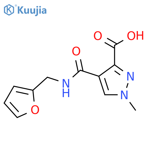 4-{[(2-furylmethyl)amino]carbonyl}-1-methyl-1H-pyrazole-3-carboxylic acid structure