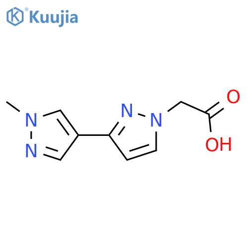 2-3-(1-methyl-1H-pyrazol-4-yl)-1H-pyrazol-1-ylacetic acid structure