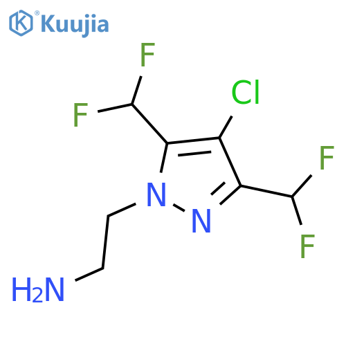 2-(4-Chloro-3,5-bis-difluoromethyl-pyrazol-1-yl)-ethylamine structure