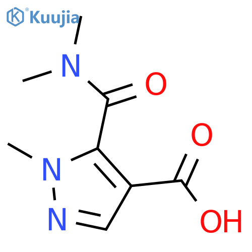 5-(Dimethylcarbamoyl)-1-methyl-1H-pyrazole-4-carboxylic acid structure