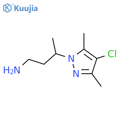 3-(4-Chloro-3,5-dimethyl-1H-pyrazol-1-yl)butylamine structure