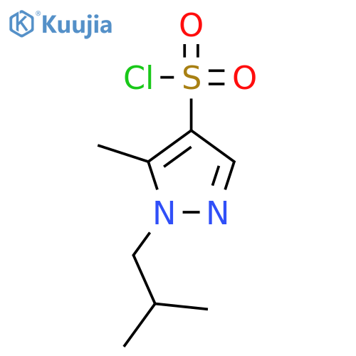 5-methyl-1-(2-methylpropyl)-1H-pyrazole-4-sulfonyl chloride structure