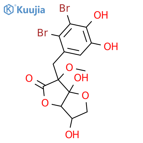b-L-threo-L-glycero-3-Hexulofuranosonicacid, 2-C-[(2,3-dibromo-4,5-dihydroxyphenyl)methyl]-2-O-methyl-, g-lactone (9CI) structure