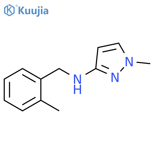 1H-Pyrazol-3-amine, 1-methyl-N-[(2-methylphenyl)methyl]- structure