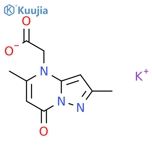 2-(2,5-dimethyl-7-oxo-pyrazolo[1,5-a]pyrimidin-4-yl)acetic acid;potassium salt structure