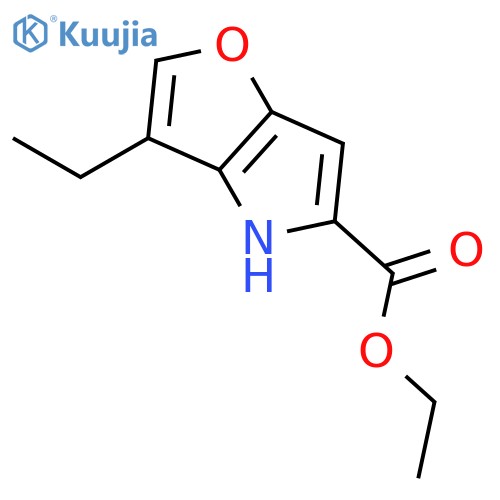 3-ethyl-4H-Furo[3,2-b]pyrrole-5-carboxylic acid ethyl ester structure