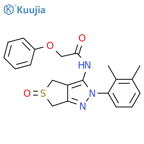 N-[2-(2,3-dimethylphenyl)-5-oxo-2H,4H,6H-5lambda4-thieno[3,4-c]pyrazol-3-yl]-2-phenoxyacetamide structure