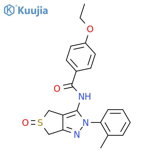 4-ethoxy-N-[2-(2-methylphenyl)-5-oxo-2H,4H,6H-5lambda4-thieno[3,4-c]pyrazol-3-yl]benzamide structure