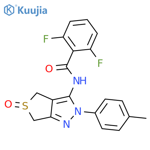 2,6-difluoro-N-[2-(4-methylphenyl)-5-oxo-2H,4H,6H-5lambda4-thieno[3,4-c]pyrazol-3-yl]benzamide structure