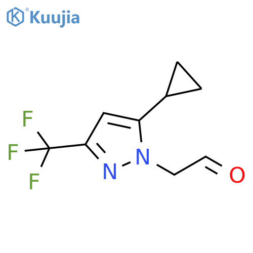 2-(5-cyclopropyl-3-(trifluoromethyl)-1H-pyrazol-1-yl)acetaldehyde structure