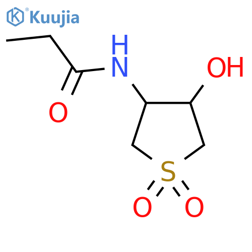 N-(4-Hydroxy-1,1-dioxo-1lambda6-thiolan-3-yl)propanamide structure