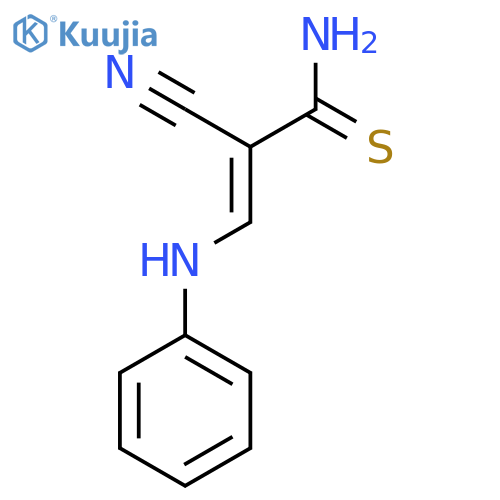 3-anilino-2-cyanoprop-2-enethioamide structure
