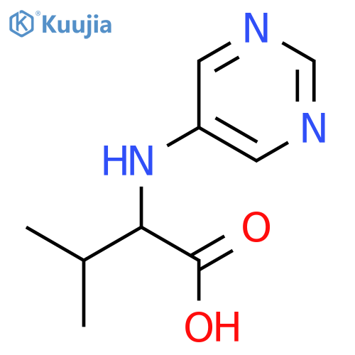 (S)-3-Methyl-2-(pyrimidin-5-ylamino)butanoic acid structure