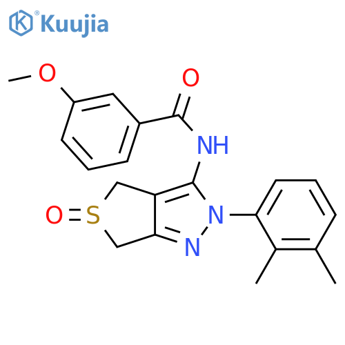 N-[2-(2,3-dimethylphenyl)-5-oxo-2H,4H,6H-5lambda4-thieno[3,4-c]pyrazol-3-yl]-3-methoxybenzamide structure