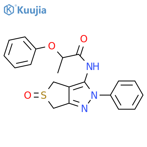 N-{5-oxo-2-phenyl-2H,4H,6H-5lambda4-thieno[3,4-c]pyrazol-3-yl}-2-phenoxypropanamide structure