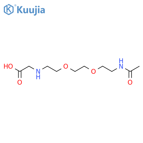 2-({2-[2-(2-Acetamidoethoxy)ethoxy]ethyl}amino)acetic acid structure