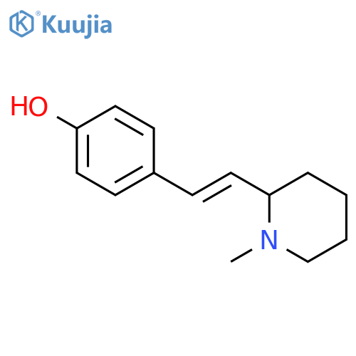 (2S)-1-methyl-2-[2-(4-hydroxyphenyl)ethenyl]piperidine structure