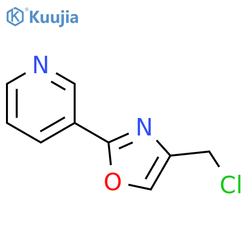 3-4-(chloromethyl)-1,3-oxazol-2-ylpyridine structure