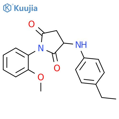 3-[(4-ethylphenyl)amino]-1-(2-methoxyphenyl)pyrrolidine-2,5-dione structure