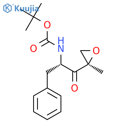 [(S)-1-benzyl-2-((R)-2-methyl-oxiranyl)-2-oxo-ethyl]-carbamic acid tert-butyl ester structure