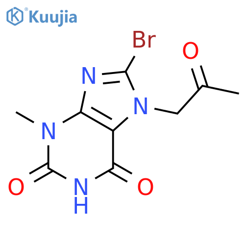 8-bromo-3-methyl-7-(2-oxopropyl)-2,3,6,7-tetrahydro-1H-purine-2,6-dione structure