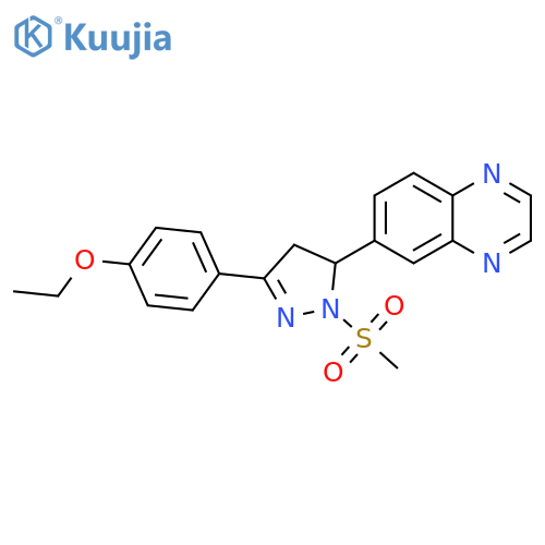 6-[3-(4-ethoxyphenyl)-1-methanesulfonyl-4,5-dihydro-1H-pyrazol-5-yl]quinoxaline structure