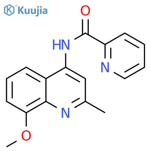 N-(8-methoxy-2-methylquinolin-4-yl)pyridine-2-carboxamide structure
