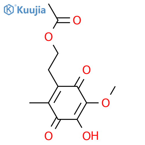 2,3-Dihydroxy-5-(2-hydroxyethyl)-6-methyl-1,4-benzoquinone; 3-Me ether, 2'-Ac structure