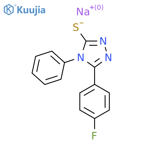 Sodium [5-(4-fluorophenyl)-4-phenyl-4H-1,2,4-triazol-3-yl]sulfanide structure