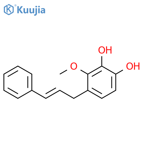 1,2-Benzenediol, 3-methoxy-4-[(2E)-3-phenyl-2-propen-1-yl]- structure
