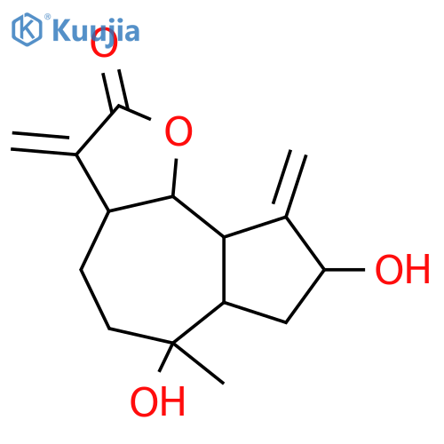 Azuleno[4,5-b]furan-2(3H)-one,decahydro-6,8-dihydroxy-6-methyl-3,9-bis(methylene)- (9CI) structure