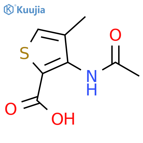 3-acetamido-4-methylthiophene-2-carboxylic acid structure