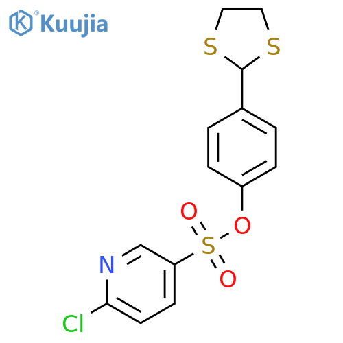 4-(1,3-Dithiolan-2-yl)phenyl 6-chloropyridine-3-sulfonate structure