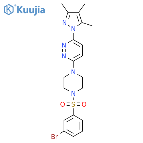 3-[4-(3-bromobenzenesulfonyl)piperazin-1-yl]-6-(3,4,5-trimethyl-1H-pyrazol-1-yl)pyridazine structure