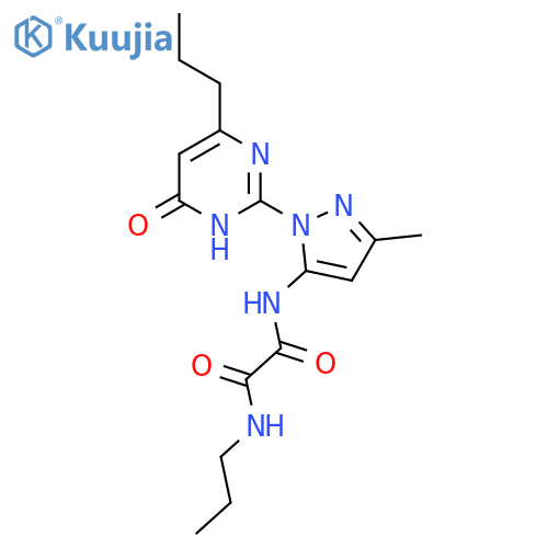 N'-[3-methyl-1-(6-oxo-4-propyl-1,6-dihydropyrimidin-2-yl)-1H-pyrazol-5-yl]-N-propylethanediamide structure