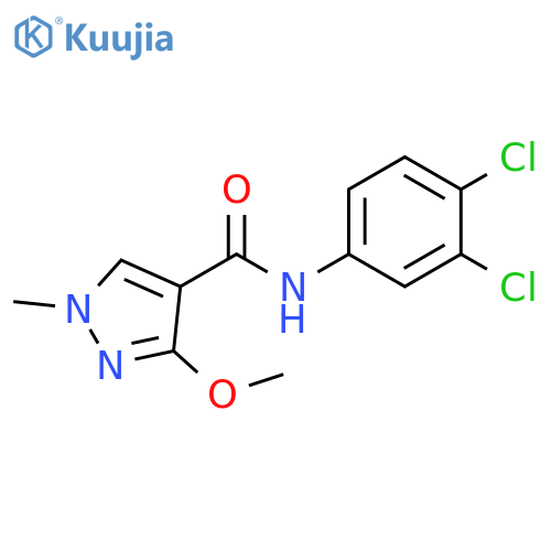 N-(3,4-dichlorophenyl)-3-methoxy-1-methyl-1H-pyrazole-4-carboxamide structure