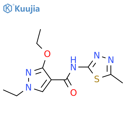 3-ethoxy-1-ethyl-N-(5-methyl-1,3,4-thiadiazol-2-yl)-1H-pyrazole-4-carboxamide structure