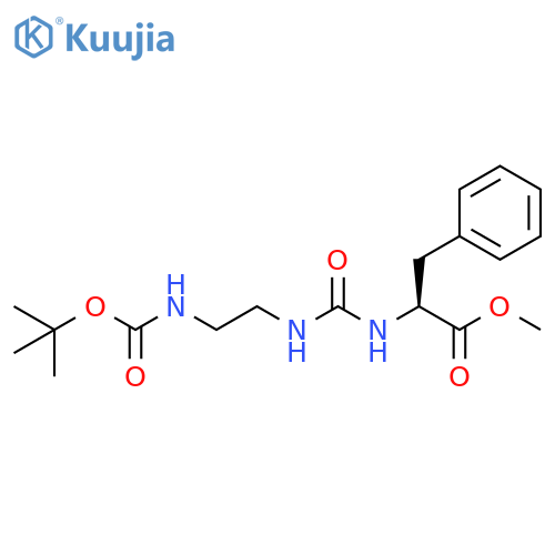 methyl (2S)-2-[2-(tert-butoxycarbonylamino)ethylcarbamoylamino]-3-phenyl-propanoate structure