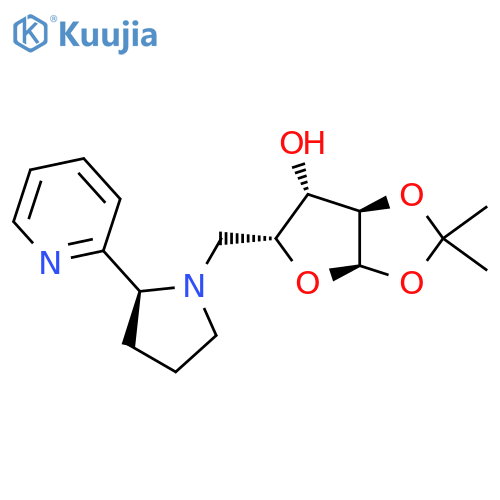 5-(S-2-Pyridin-2-yl-pyrrolidine)-1-yl- 5-deoxy-1,2-isopropylidene-alpha-D-xylofuranose structure
