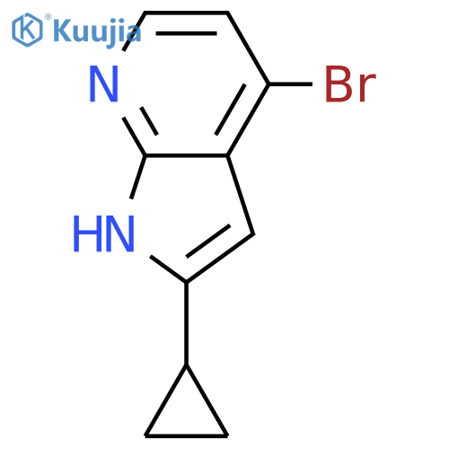 4-Bromo-2-cyclopropyl-1H-pyrrolo2,3-bpyridine structure