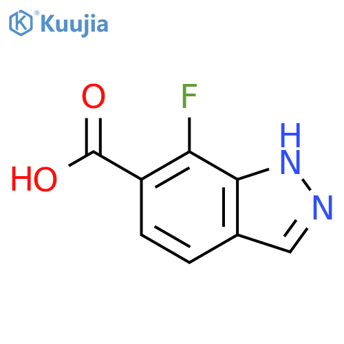 1H-Indazole-6-carboxylic acid, 7-fluoro- structure