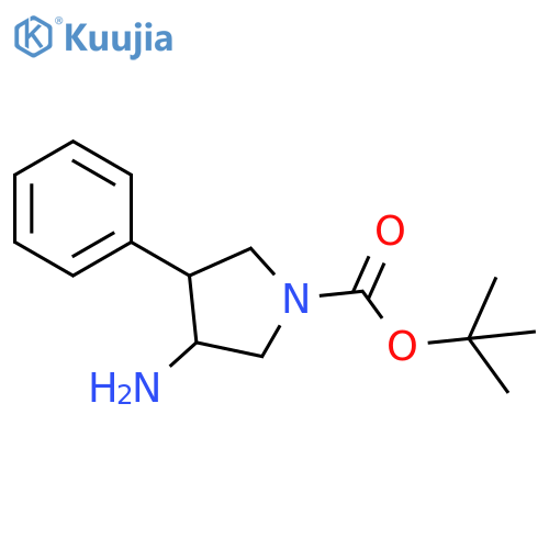 rel-tert-Butyl (3R,4S)-3-Amino-4-phenylpyrrolidine-1-carboxylate, trans structure