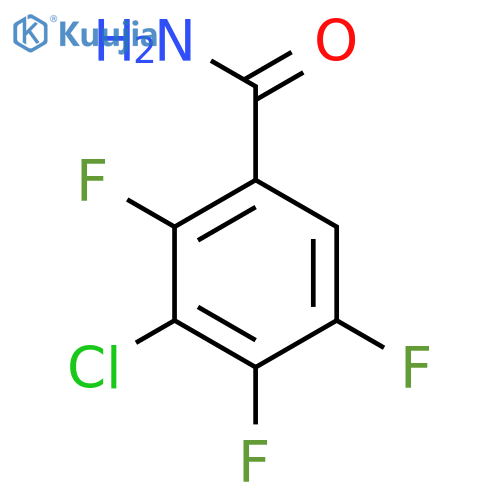3-chloro-2,4,5-trifluorobenzamide structure
